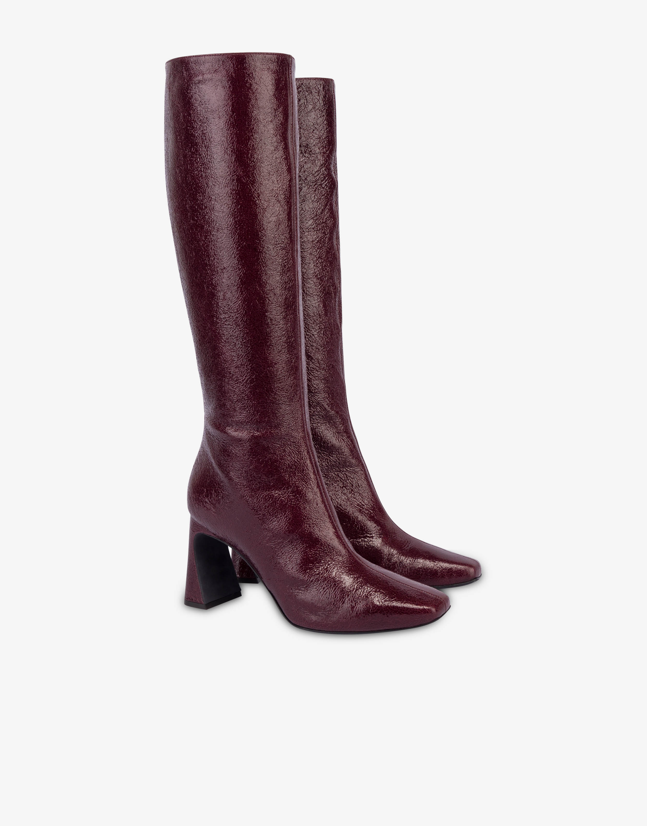 Glossy nappa leather boot