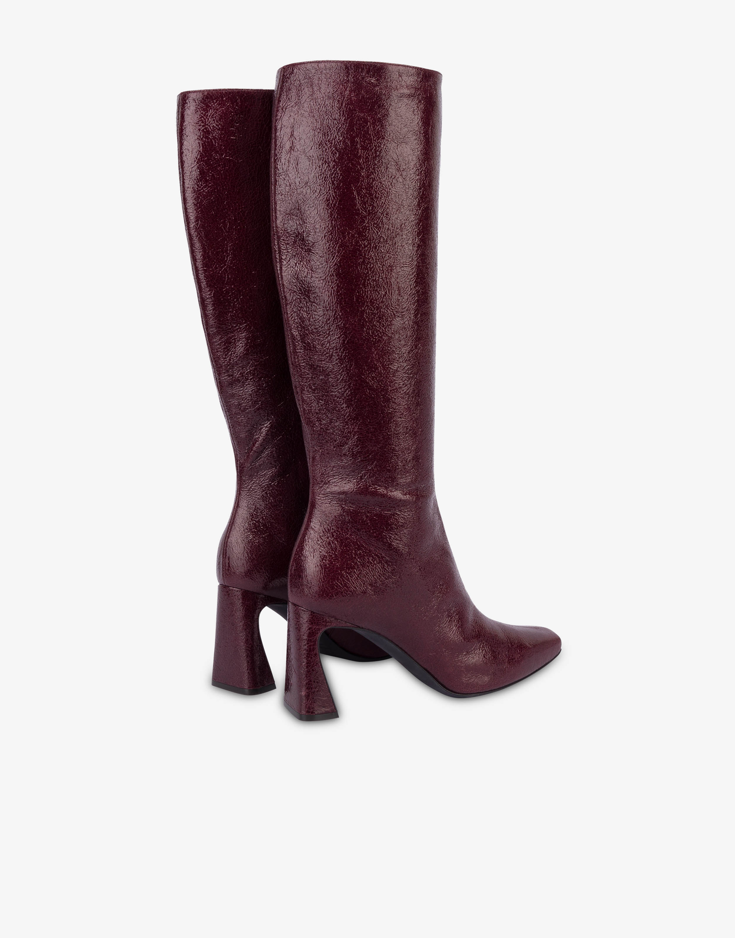 Glossy nappa leather boot