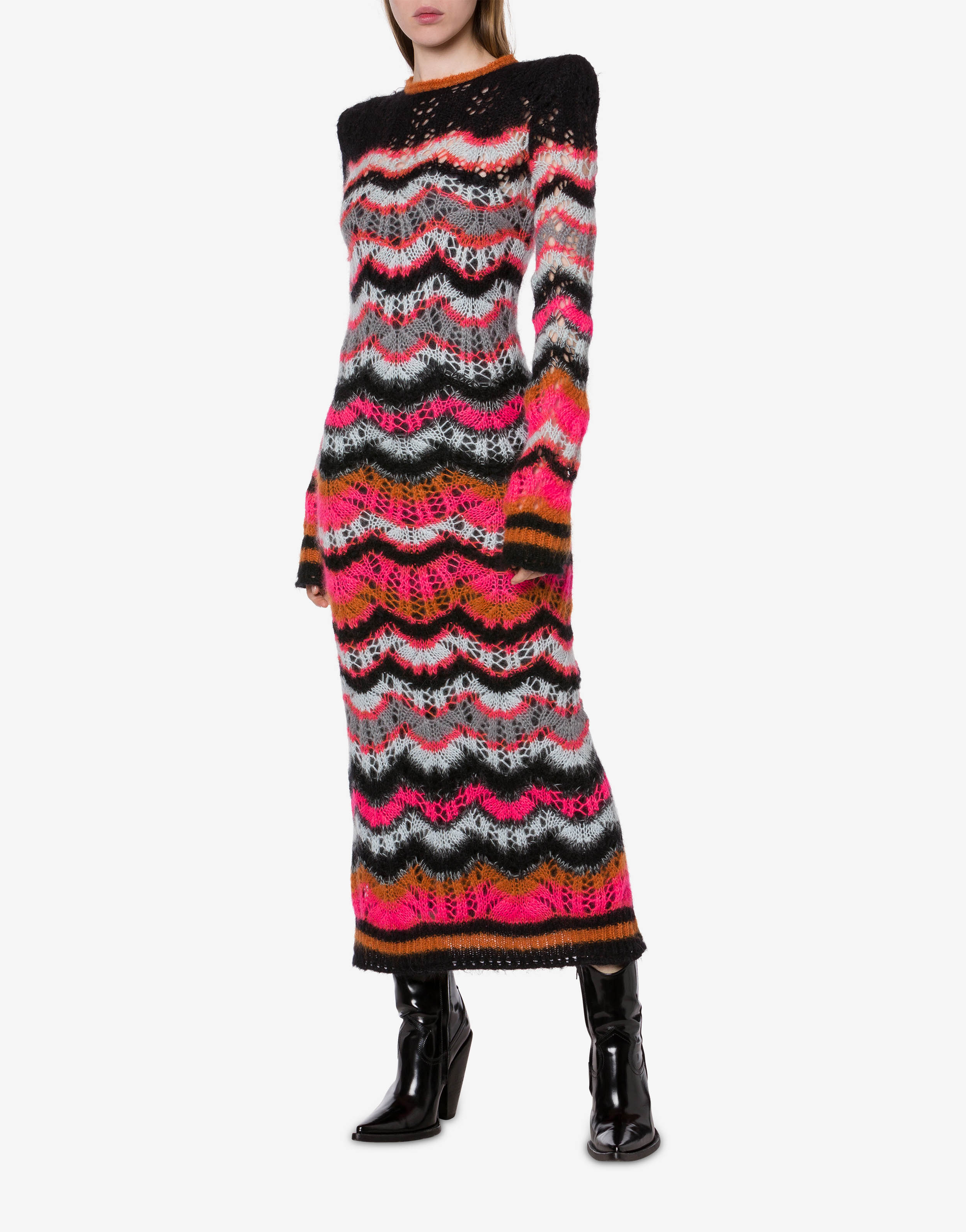 Multicoloured knit dress