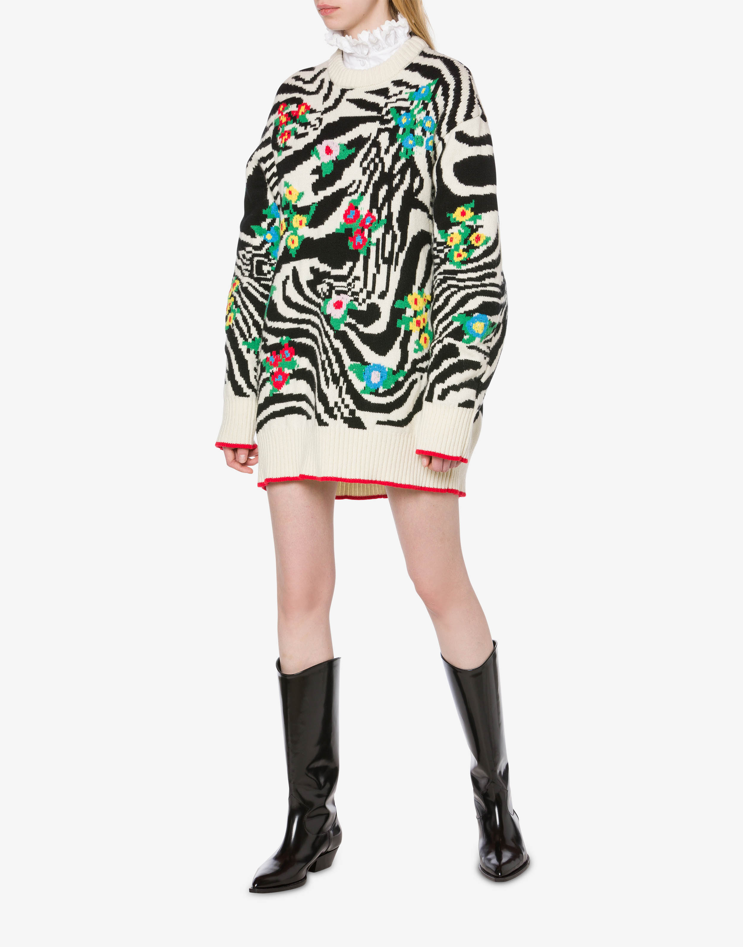 Zebra Pop knitted dress