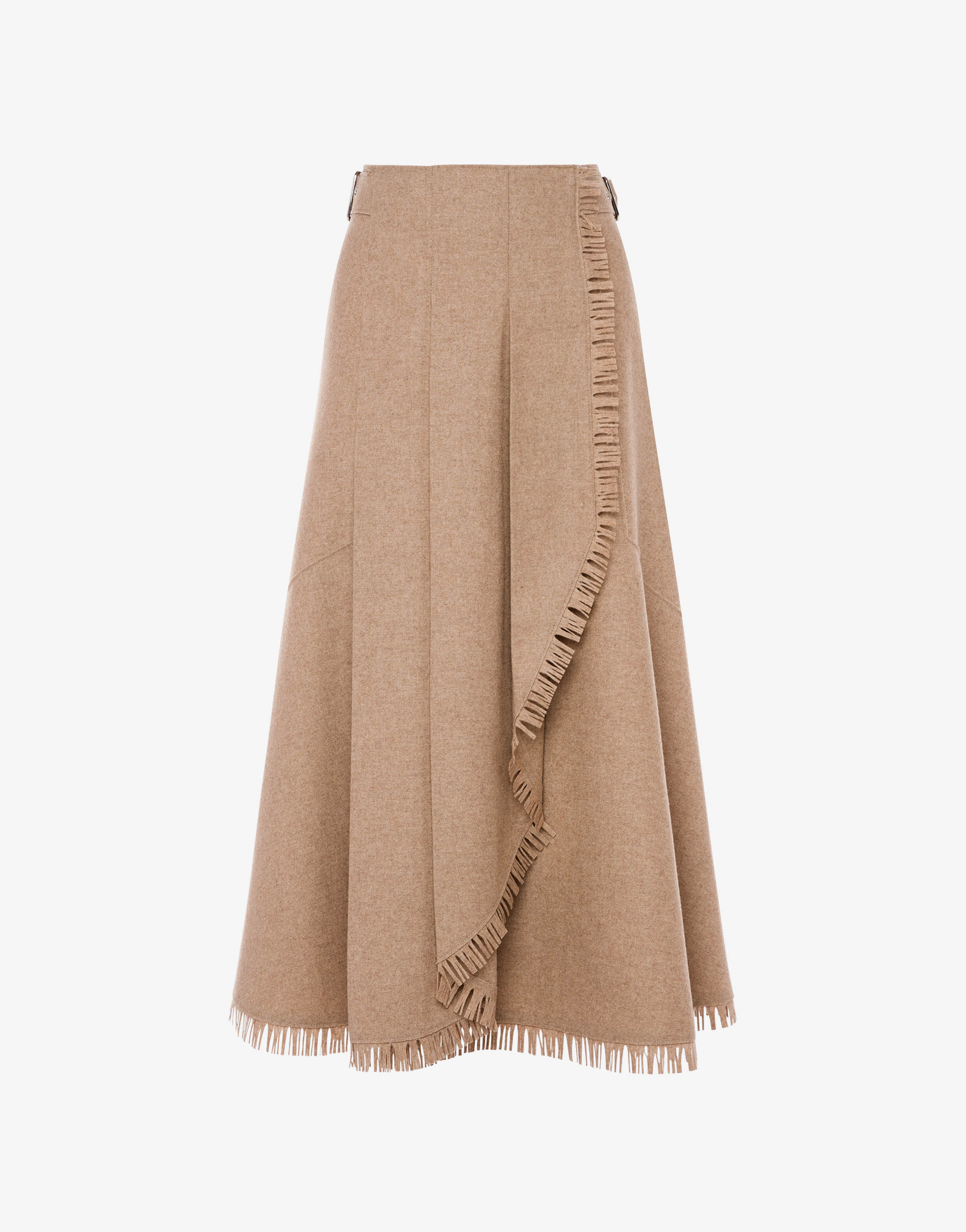 Cream fringed skirt